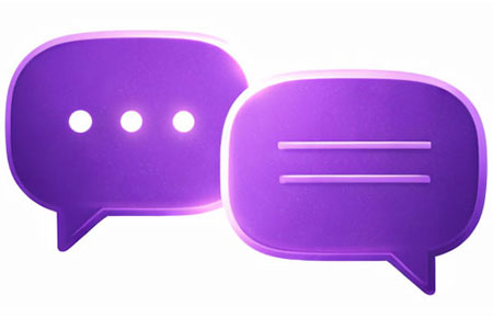 Icon Sprechblasen für Kommunikation